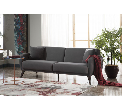 Трехместный Диван-кровать Flexy Флекси (темно-серый)