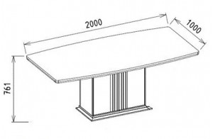Обеденный стол с тумбой Gravita (Гравита) GRAV-14T Обеденный стол с тумбой Gravita (Гравита) GRAV-14T
