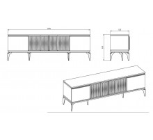 Тумба под ТВ Лоретто (Loretto) LORET-15 Тумба под ТВ Лоретто (Loretto) LORET-15