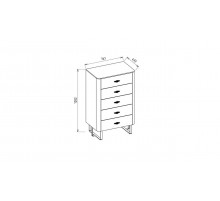 Комод высокий Миранте (Mirante) MINT-28
