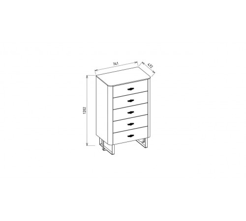 Комод высокий Миранте (Mirante) MINT-28