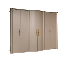 Шестистворчатый шкаф для одежды Моника (Капучино эмаль) Шестистворчатый шкаф для одежды Моника (Капучино эмаль)