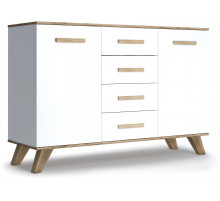 Гостиная Вега Скандинавия 2 (глянец, белый + дуб каньон) Гостиная Вега Скандинавия 2 (глянец, белый + дуб каньон)