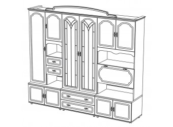 Стенка для гостиной Романтика ВК-09.2 от Мебель-Неман