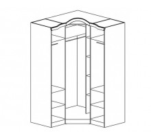Угловой шкаф Орхидея СП-002-18 (белый) Угловой шкаф Орхидея СП-002-18 (белый)