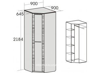 Угловой шкаф гардероб для спальни Элана