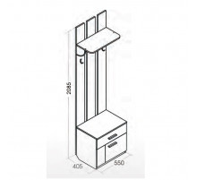 Вешалка для одежды в прихожую Элана Вешалка для одежды в прихожую Элана