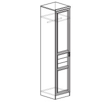 Одностворчатый шкаф для одежды Лира 41 светлый Одностворчатый шкаф для одежды Лира 41 светлый