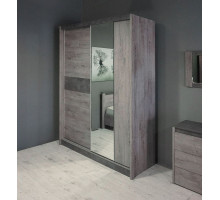 Шкаф-купе 2-х дверный 2300, Денвер  Риббек серый