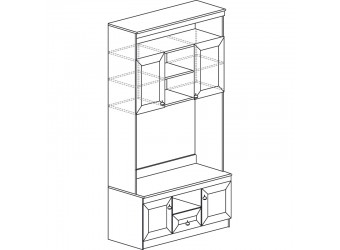Стенка для гостиной Инна 610 светлая